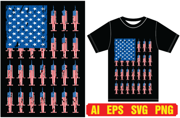 American Flag Nursing T-shirt Design