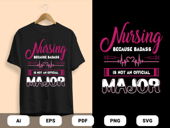 Best Nursing T-shirts Design in 2 Colors: Graphics and Print Templates