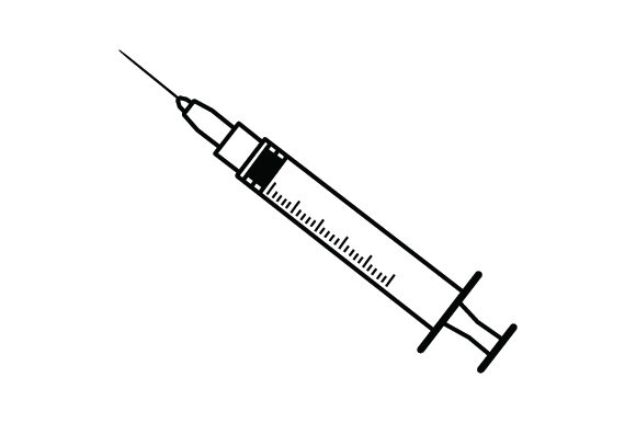 Black and White Syringe for Crafts and Medical Branding