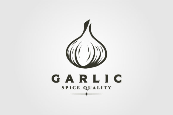 Garlic Onion Object Logo Vector Symbol: Graphics and Logos