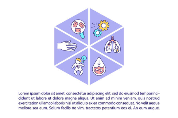 Genetic Diseases Concept Line Icons
