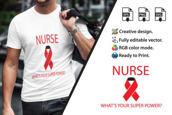 Nurse T-Shirt Design Free Vector