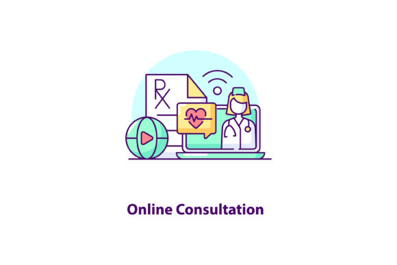 Online Consultation Creative Icons