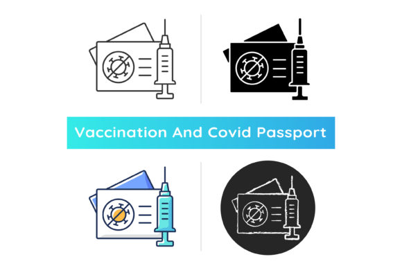 Vaccination Card Icon Graphics and Icons